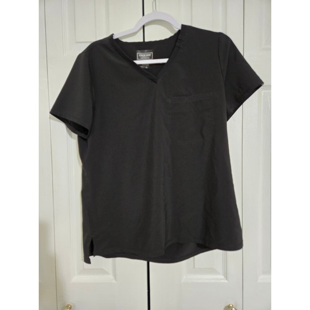 Cherokee medium women's black scrub top